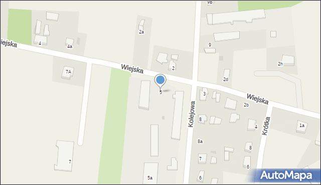 Rymań, Wiejska, 5, mapa Rymań