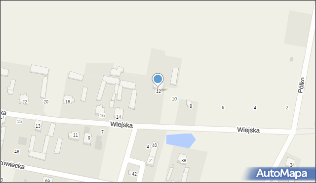 Rzakta, Wiejska, 12, mapa Rzakta