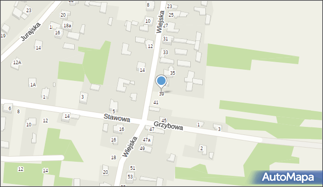 Rzędkowice, Wiejska, 39, mapa Rzędkowice