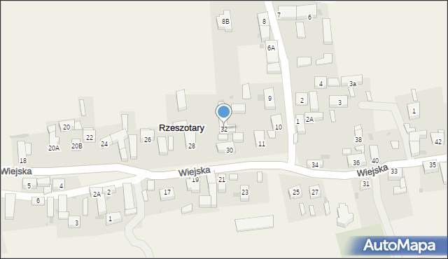 Rzeszotary, Wiejska, 32, mapa Rzeszotary