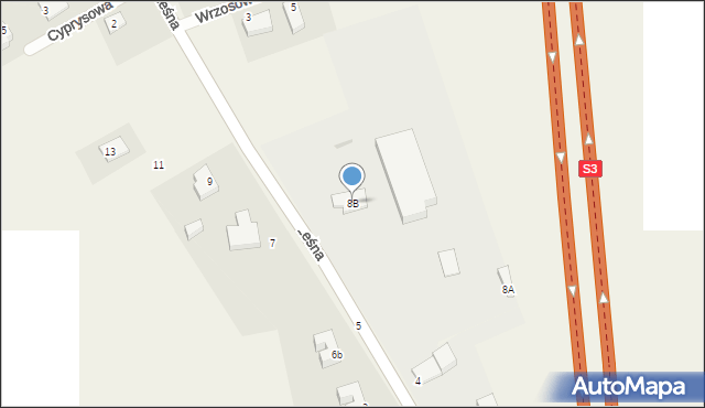 Rzeszotary, Wiejska, 8B, mapa Rzeszotary