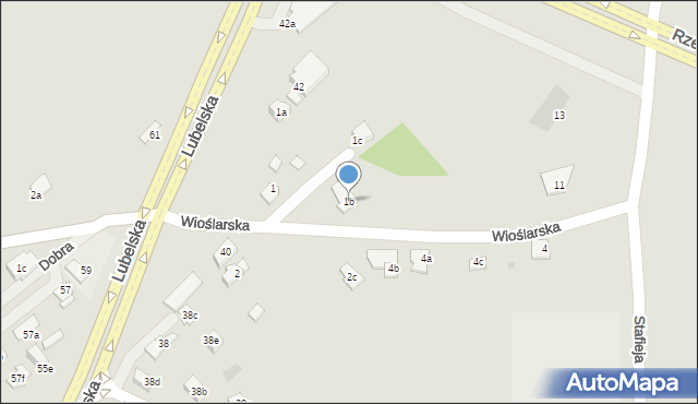 Rzeszów, Wioślarska, 1b, mapa Rzeszów