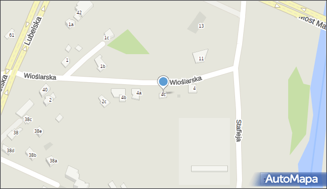 Rzeszów, Wioślarska, 4c, mapa Rzeszów