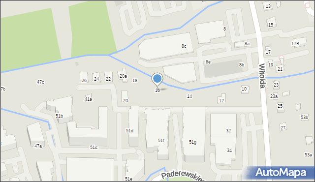 Rzeszów, Witolda, 16, mapa Rzeszów