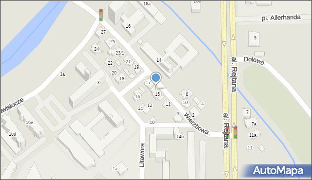 Rzeszów, Wierzbowa, 15a, mapa Rzeszów