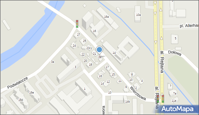 Rzeszów, Wierzbowa, 19, mapa Rzeszów