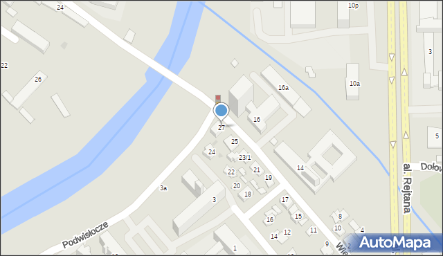 Rzeszów, Wierzbowa, 27, mapa Rzeszów