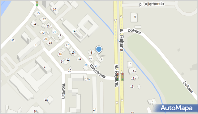 Rzeszów, Wierzbowa, 6, mapa Rzeszów