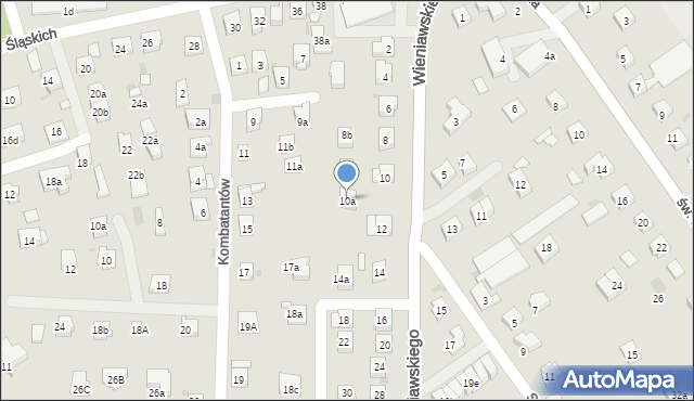Rzeszów, Wieniawskiego Henryka, 10a, mapa Rzeszów