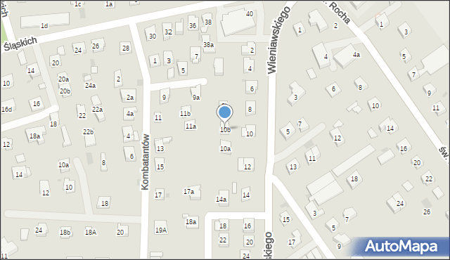 Rzeszów, Wieniawskiego Henryka, 10b, mapa Rzeszów