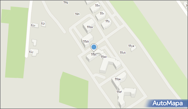 Rzeszów, Wieniawskiego Henryka, 55zc, mapa Rzeszów