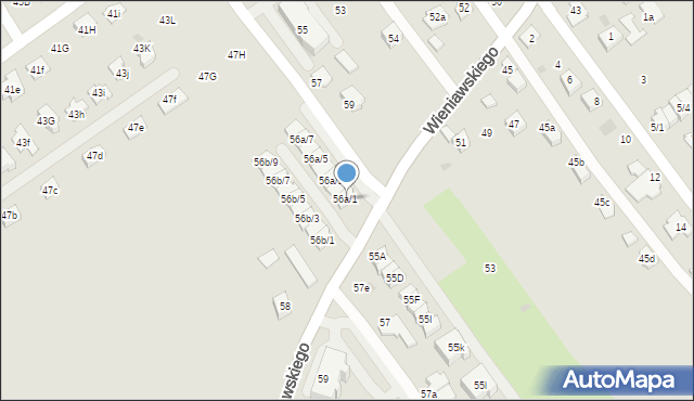 Rzeszów, Wieniawskiego Henryka, 56a/1, mapa Rzeszów