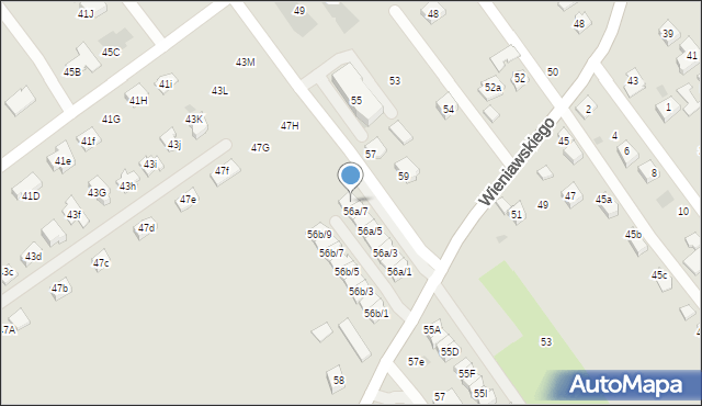 Rzeszów, Wieniawskiego Henryka, 56a/8, mapa Rzeszów