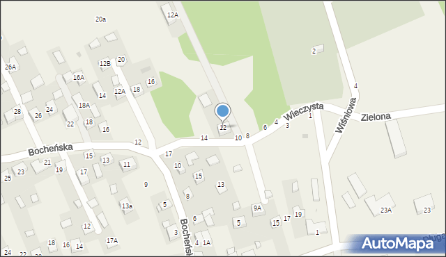 Rzezawa, Wieczysta, 12, mapa Rzezawa