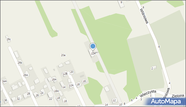 Rzezawa, Wieczysta, 12A, mapa Rzezawa