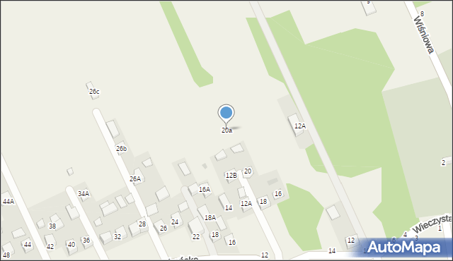 Rzezawa, Wieczysta, 20a, mapa Rzezawa