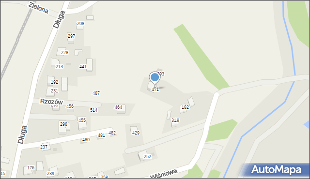 Rzozów, Wiśniowa, 37, mapa Rzozów