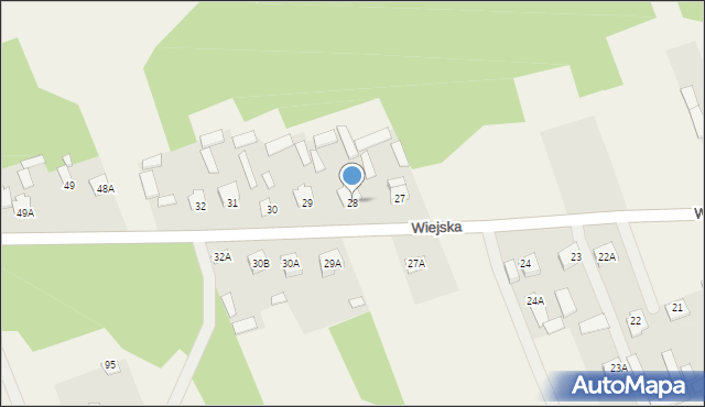 Sadowne, Wiejska, 28, mapa Sadowne