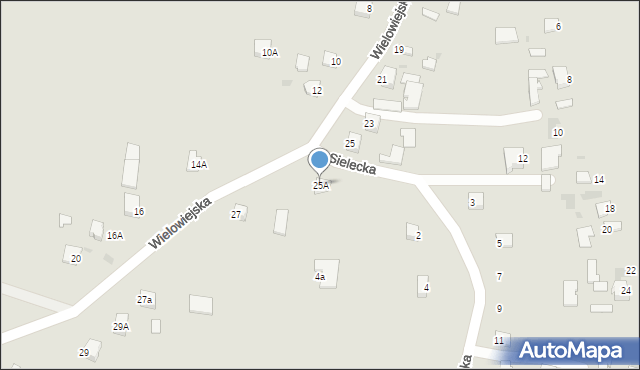 Sandomierz, Wielowiejska, 25A, mapa Sandomierza