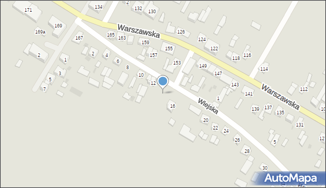 Sanniki, Wiejska, 14, mapa Sanniki