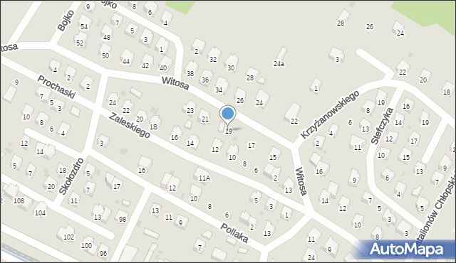 Sanok, Witosa Wincentego, 19, mapa Sanok