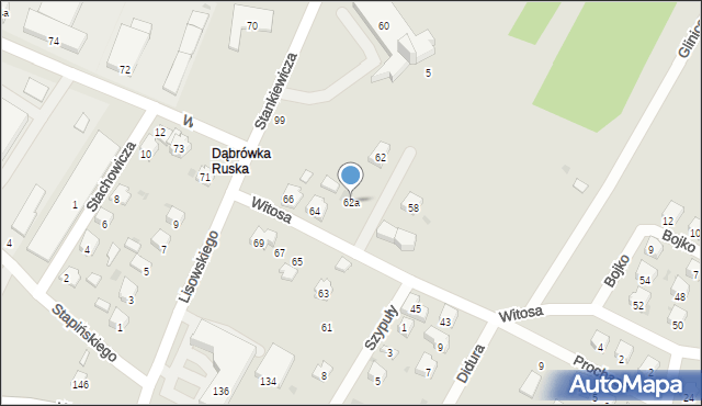 Sanok, Witosa Wincentego, 62a, mapa Sanok