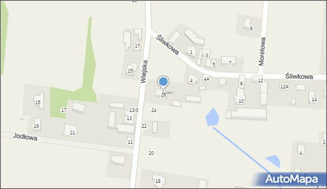 Santocko, Wiejska, 26, mapa Santocko