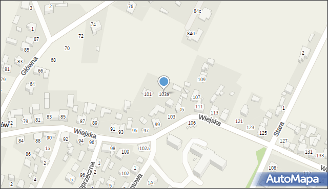 Sarnów, Wiejska, 103a, mapa Sarnów