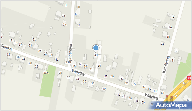 Sarnów, Wiejska, 43, mapa Sarnów