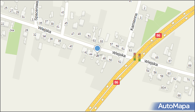 Sarnów, Wiejska, 46, mapa Sarnów