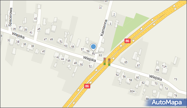 Sarnów, Wiejska, 61, mapa Sarnów