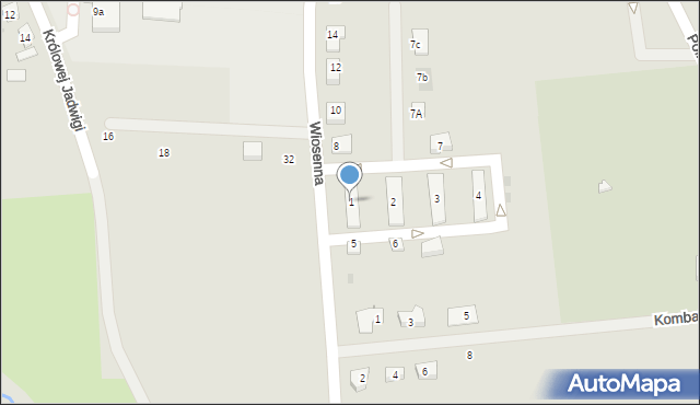 Ścinawa, Wiosenna, 1, mapa Ścinawa