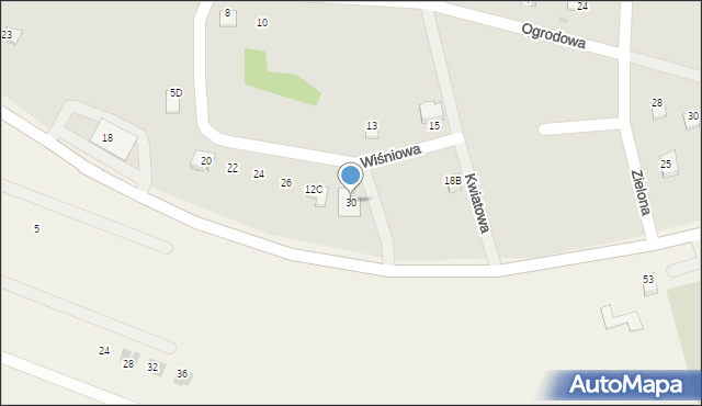 Sędziszów, Wiśniowa, 30, mapa Sędziszów