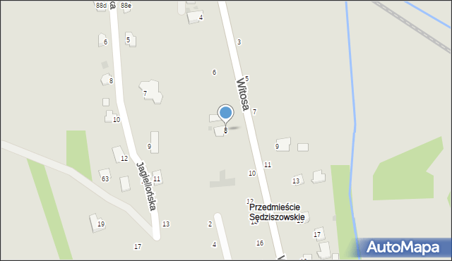 Sędziszów Małopolski, Witosa Wincentego, 8, mapa Sędziszów Małopolski
