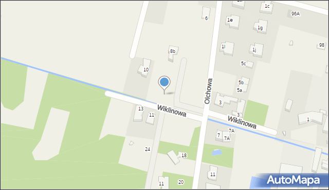 Sękocin Stary, Wiklinowa, 8, mapa Sękocin Stary