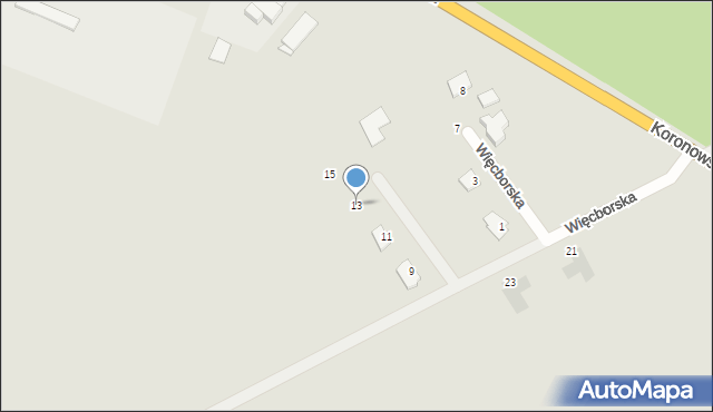 Sępólno Krajeńskie, Więcborska, 13, mapa Sępólno Krajeńskie