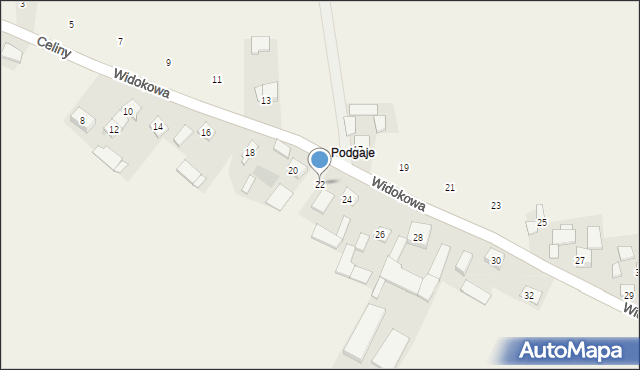 Sieciechowice, Widokowa, 22, mapa Sieciechowice