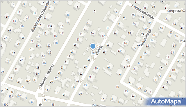 Siedlce, Widok, 16, mapa Siedlce