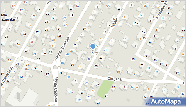 Siedlce, Widok, 24, mapa Siedlce