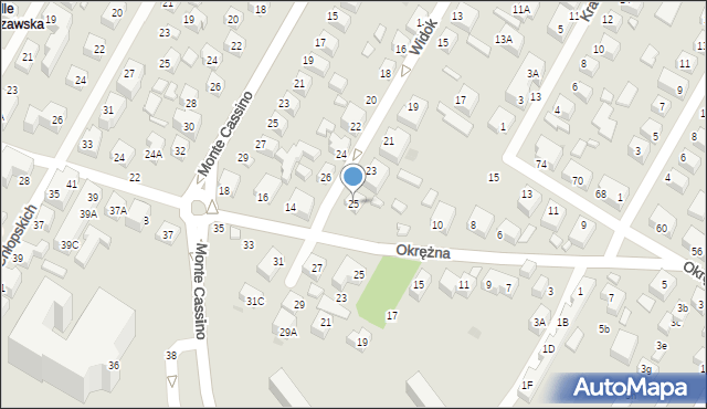 Siedlce, Widok, 25, mapa Siedlce