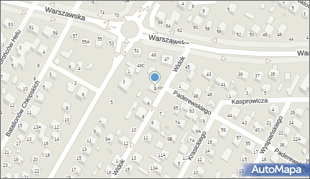 Siedlce, Widok, 4, mapa Siedlce
