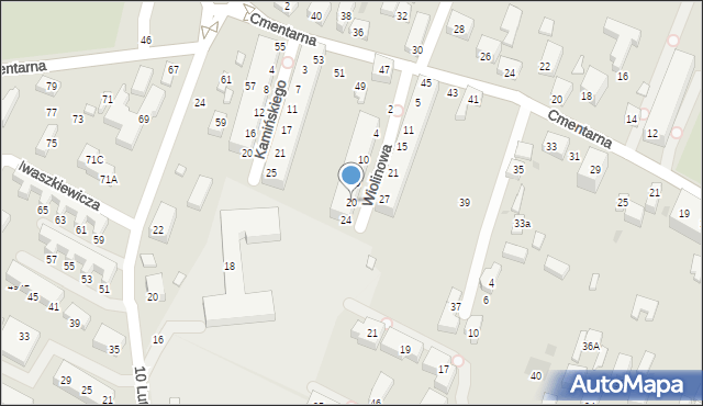 Siedlce, Wiolinowa, 20, mapa Siedlce