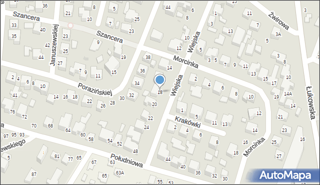 Siedlce, Wiejska, 18, mapa Siedlce