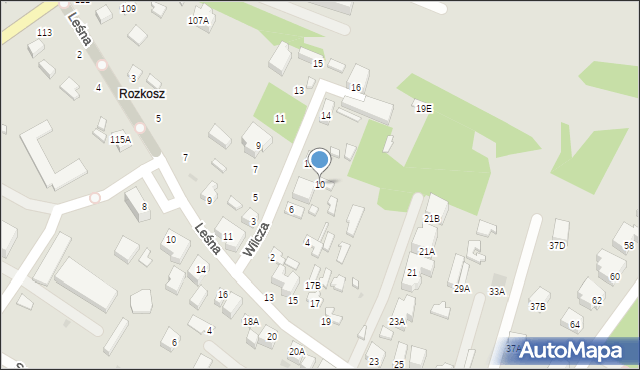 Siedlce, Wilcza, 10, mapa Siedlce