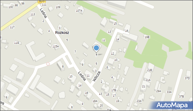 Siedlce, Wilcza, 7, mapa Siedlce