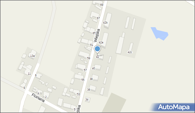 Siedlec, Wiejska, 42, mapa Siedlec