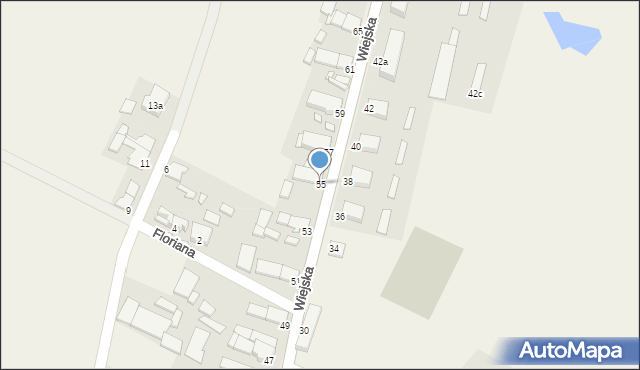 Siedlec, Wiejska, 55, mapa Siedlec