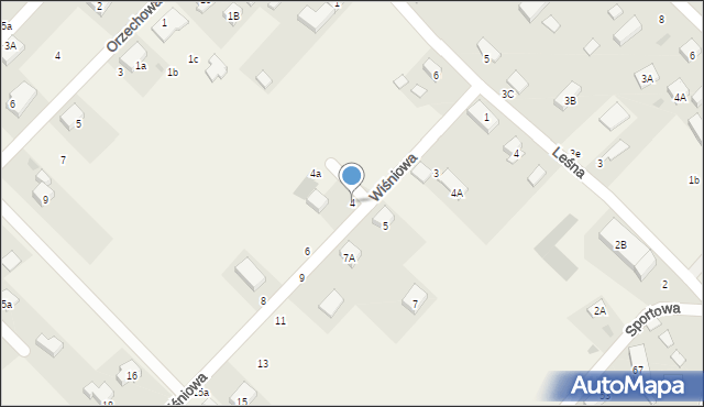 Siedlec, Wiśniowa, 4, mapa Siedlec