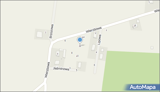 Siedlec, Wierzbowa, 12, mapa Siedlec