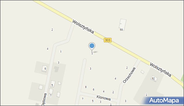 Siedlec, Wierzbowa, 1, mapa Siedlec